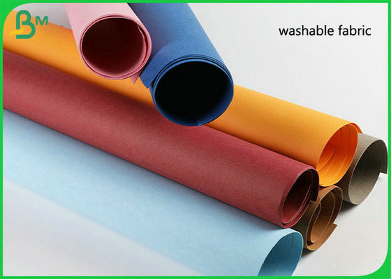 0.3mm 0.55mm Thickness Washable Kraft Fabric For Bags Making