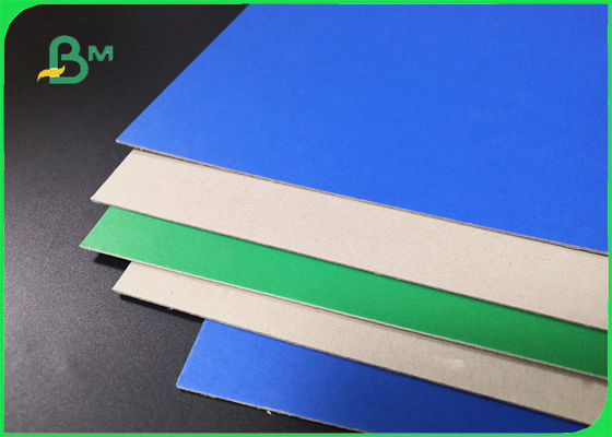 1mm 1.2mm Green / Blue Covered Grey Paperboard For File Folders Laminated