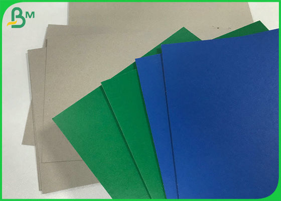 Durable 1.5mm 1.8mm Recycled Green Mounted Grey Paper Cardboard Sheets 70 * 100cm