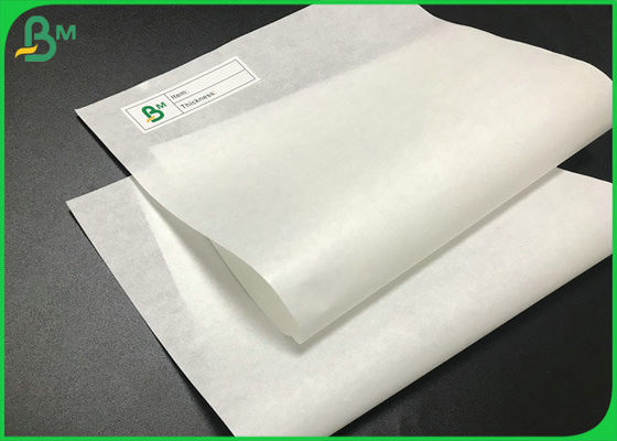 Food Grade Approved 38gsm 40gsm Anti Grease white Kraft paper roll 90cm 125cm