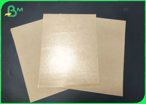 Greaseproof Non - Polluted Food Grade PE Coated Brown Kraft Paper For Packing Fast Food