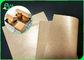 Greaseproof Non - Polluted Food Grade PE Coated Brown Kraft Paper For Packing Fast Food