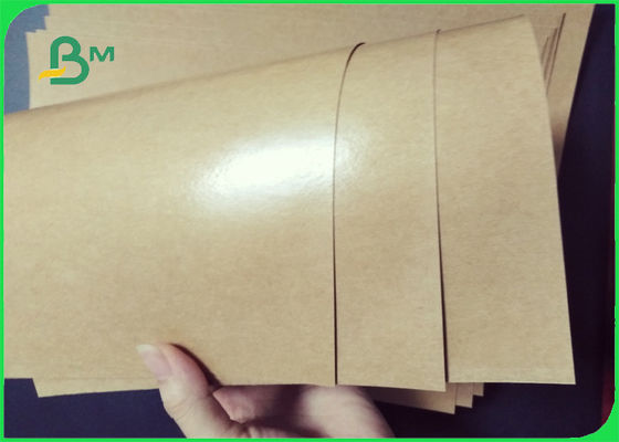 Recycled PE Paper Food Safe Rigid Brown Kraft Paper 350gsm Sheet