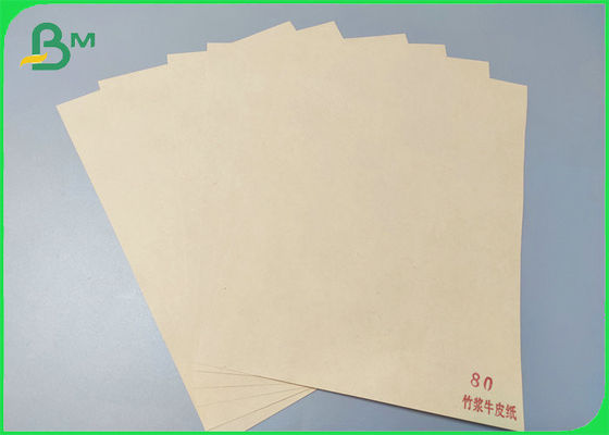 Food Grade Harmless 50g 250g Bamboo Pulp Brown Kraft Paper For Making Envelop