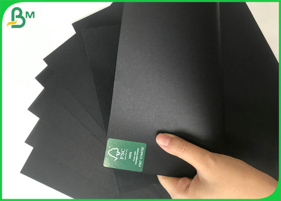 Recyclable Coated 250gsm 500gsm Black Kraft Paper Roll for Wrapping box