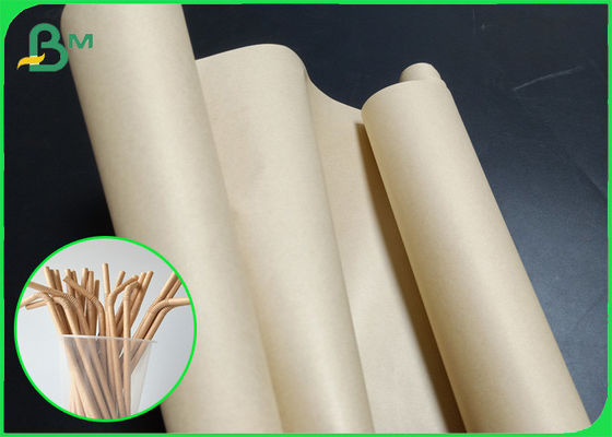 60gsm Brown Paper Straw Raw Material For Starbucks Drinking Straws