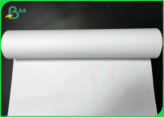 24 Inch 35 Inch White Uncoated Wide Format Paper Rolls For CAD Plotter Printing