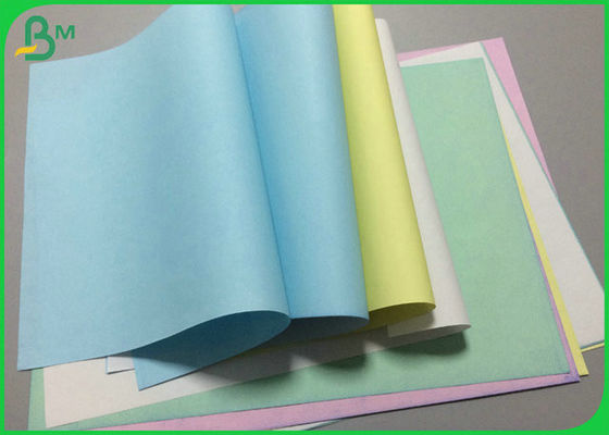 Pink Green Blue Color Carbonless CFB Paper 50g With 100% Natural Wood Pulp