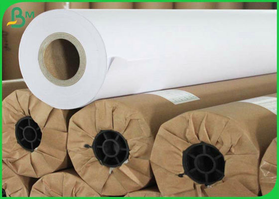 Size Customized White 80gsm Garment CAD Plotter Paper Roll For Designers