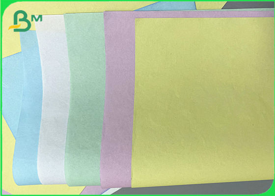 Colorful 55gsm NCR Carbonless Copy Paper Reel For Courier receipt CB CF CFB