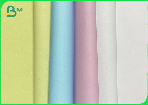 Colorful 55gsm NCR Carbonless Copy Paper Reel For Courier receipt CB CF CFB