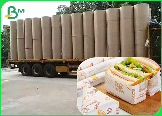 35gsm to 65gsm Glossy Greaseproof Disposable Sandwich Wrapping Paper Roll