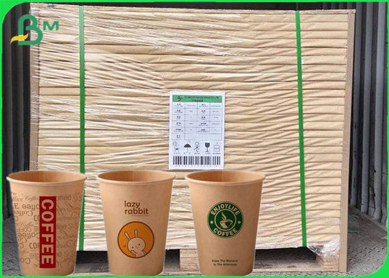 Waterproof 200gsm + 15g PE Coated Cupstock Paper For Takeaway Beverage Cup