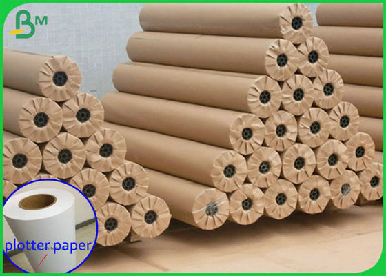 Uncoat 45gr 48gr  2&quot; Core  Engineering Bond Plotter Paper In 36&quot; 40&quot; Width