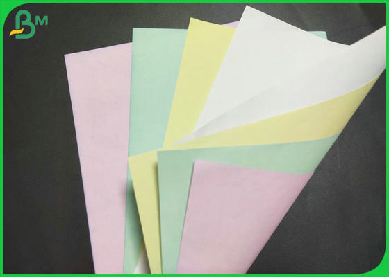 White Blue Yellow 55g 50g Carbonless Paper A4 650mm 750mm Width In Roll