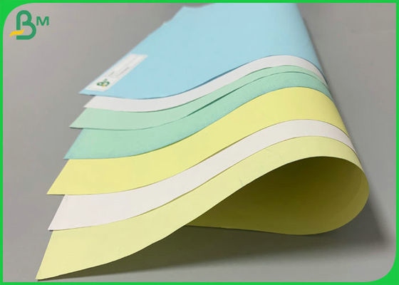 55gsm 787mm Width Blue Green Carbonless Paper For Making A5 Receipt Book