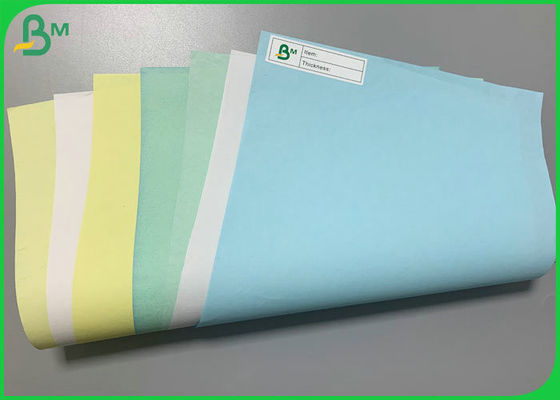 55gsm 787mm Width Blue Green Carbonless Paper For Making A5 Receipt Book