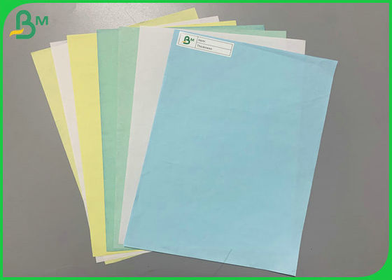 55gsm 787mm Width Blue Green Carbonless Paper For Making A5 Receipt Book