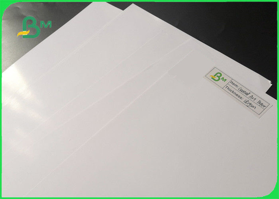 Virgin Pulp Gloss C2S Coated Art Paper 80 - 300gsm Size Customized For Hang Tag