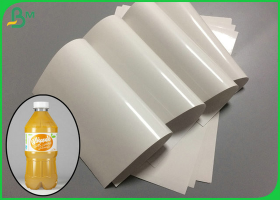 White Mirror Coated 1 Side 80gsm 90gsm Chrome Coated Paper To Juice bottles Label