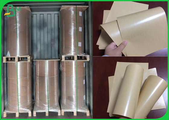 100% Waterproof 50gr 60gr 70gr PE Coated Brown Kraft Paper For Food Packaging