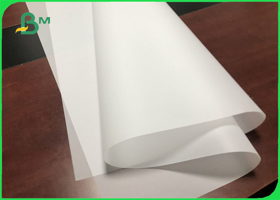 White Plotter Paper 73gsm 100gsm Translucent Inkjet Tracing Paper Rolls 30&quot; 35&quot;