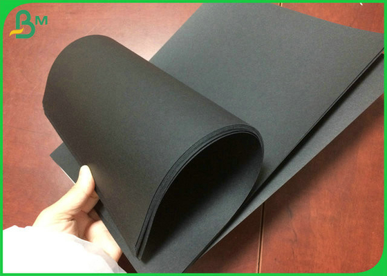 Customize Size Virgin Wood Pulp 300GSM 350GSM Black Kraft Paper Roll For Rigid Box