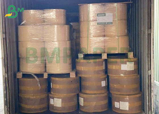 Large Roll 306mm 322mm Width 60grs 120grs Bleached Kraft Paper For Straw Tube