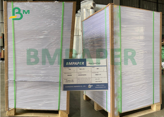 130gsm 140gsm Virgin Wood Pulp Couche Paper For Brochure 102 * 70cm