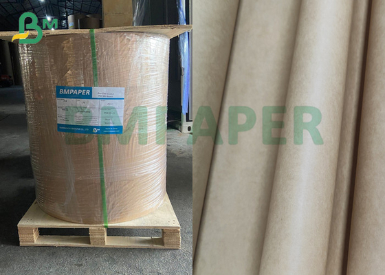 High Strength 80gsm 90gsm Dark Brown Extensible Sack Kraft Paper Roll