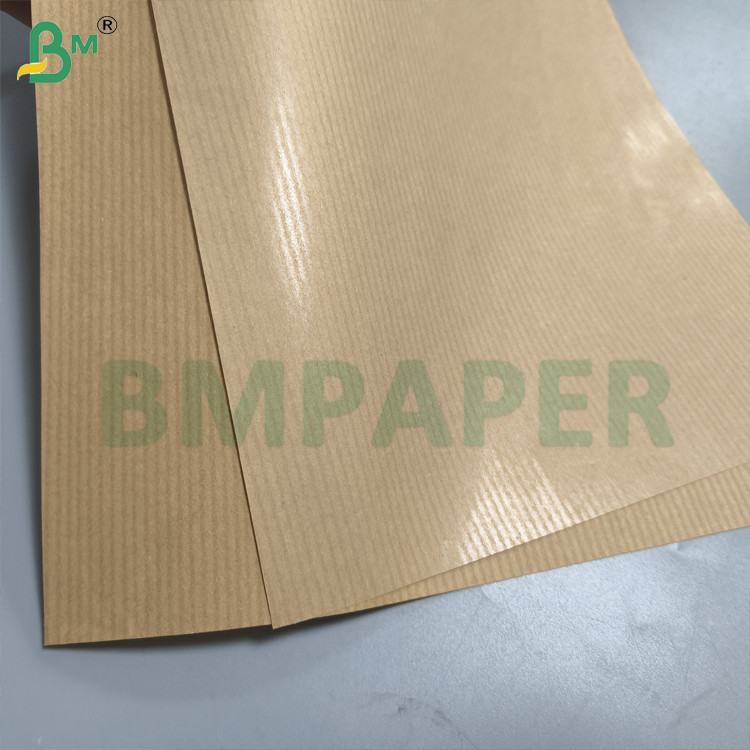 High Strength 50gsm Pure MG Ribbed Kraft Paper Roll 750mm