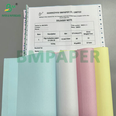 Pressure Sensitive CB / CFB / CF 20 lbCarbonless Paper for Receipt Books